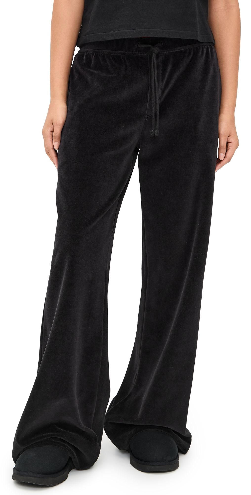 ATM Anthony Thomas Melillo Velour Flare Pants Black XL