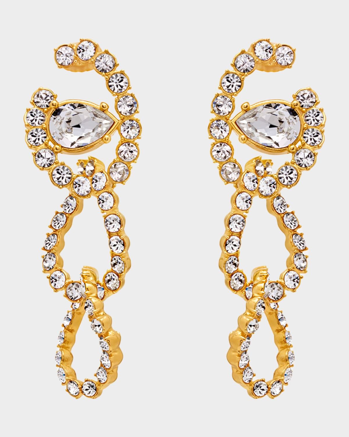 Rhinestone Chain Dangle Earrings