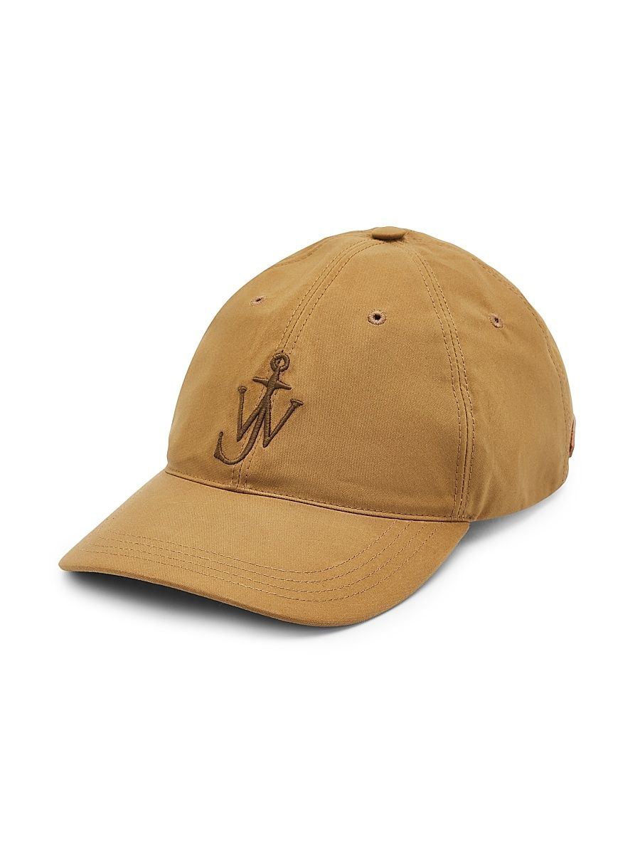 Men's Embroidered Anchor Baseball Cap - Beige