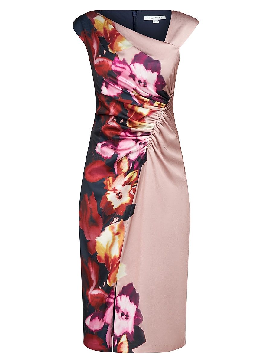 Women's Ilssa Asymmetric Midi-Dress - Woodrose Multi - Size 16