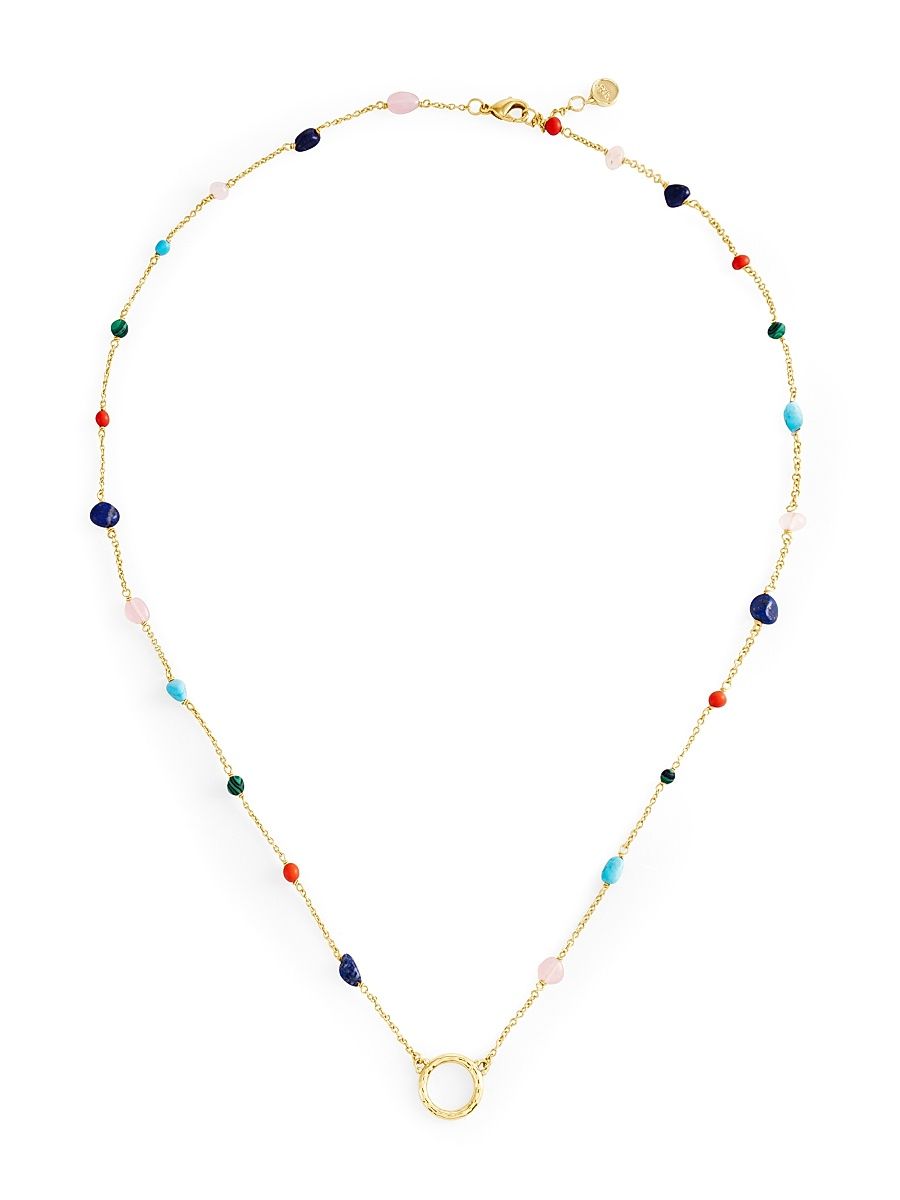 Women's Milos 18K-Gold-Plated & Natural Stone Necklace