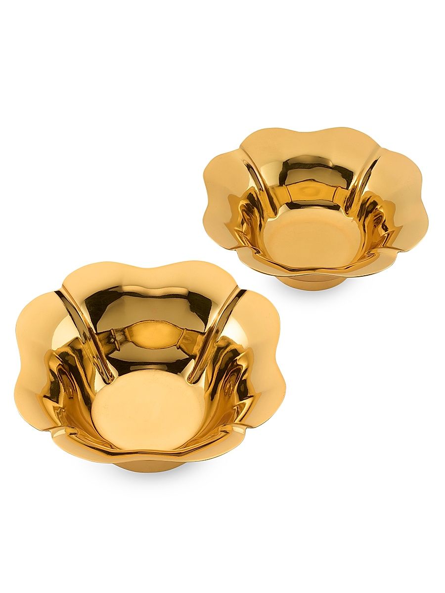 Olivia Nesting Bowls 2-Piece Set - Gold