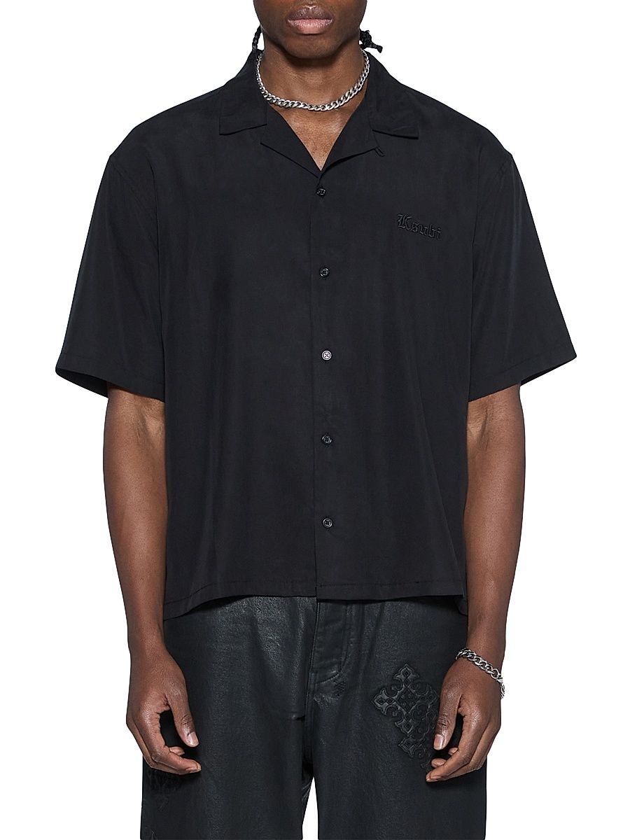 Men's End Dinner Satin Shirt - Black - Size XS