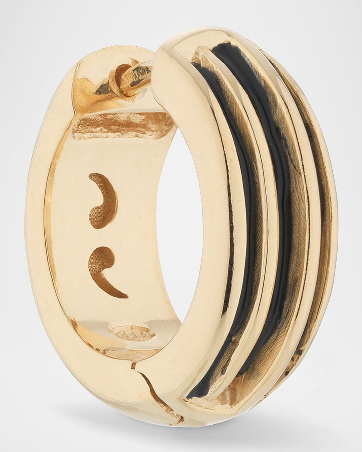 Men & apos;s Acies Huggie Mono Earring in Gold, Single