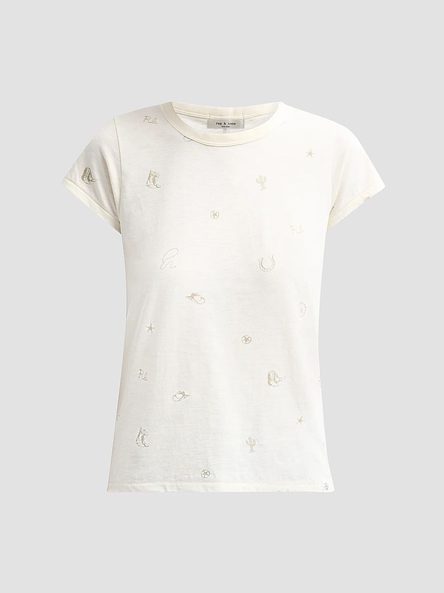 Women's All Over Rodeo T-Shirt - Turtledove Multi - Size XL