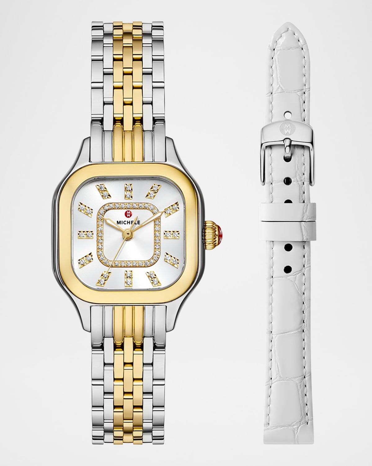 Meggie Two-Tone 18K Gold-Plated Diamond Dial Watch Gift Set