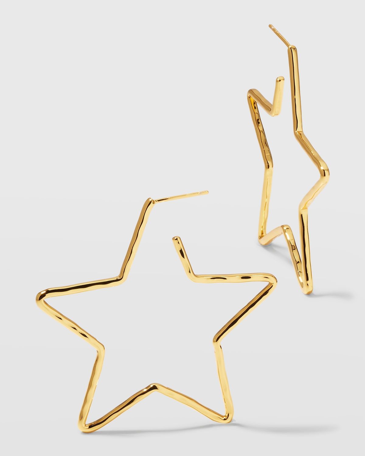 Skinny Star Hoop Earrings