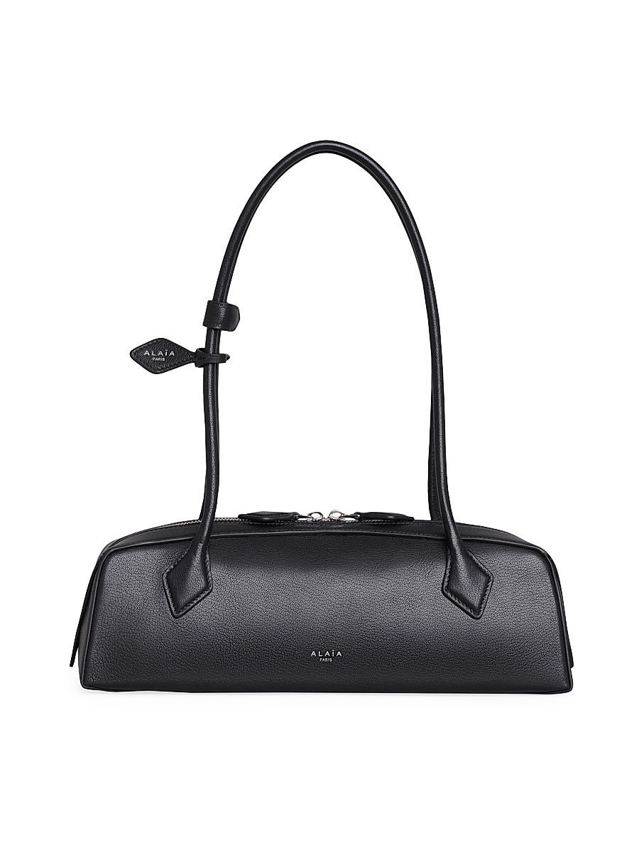 Women's Le Teckel Leather Shoulder Bag - Noir