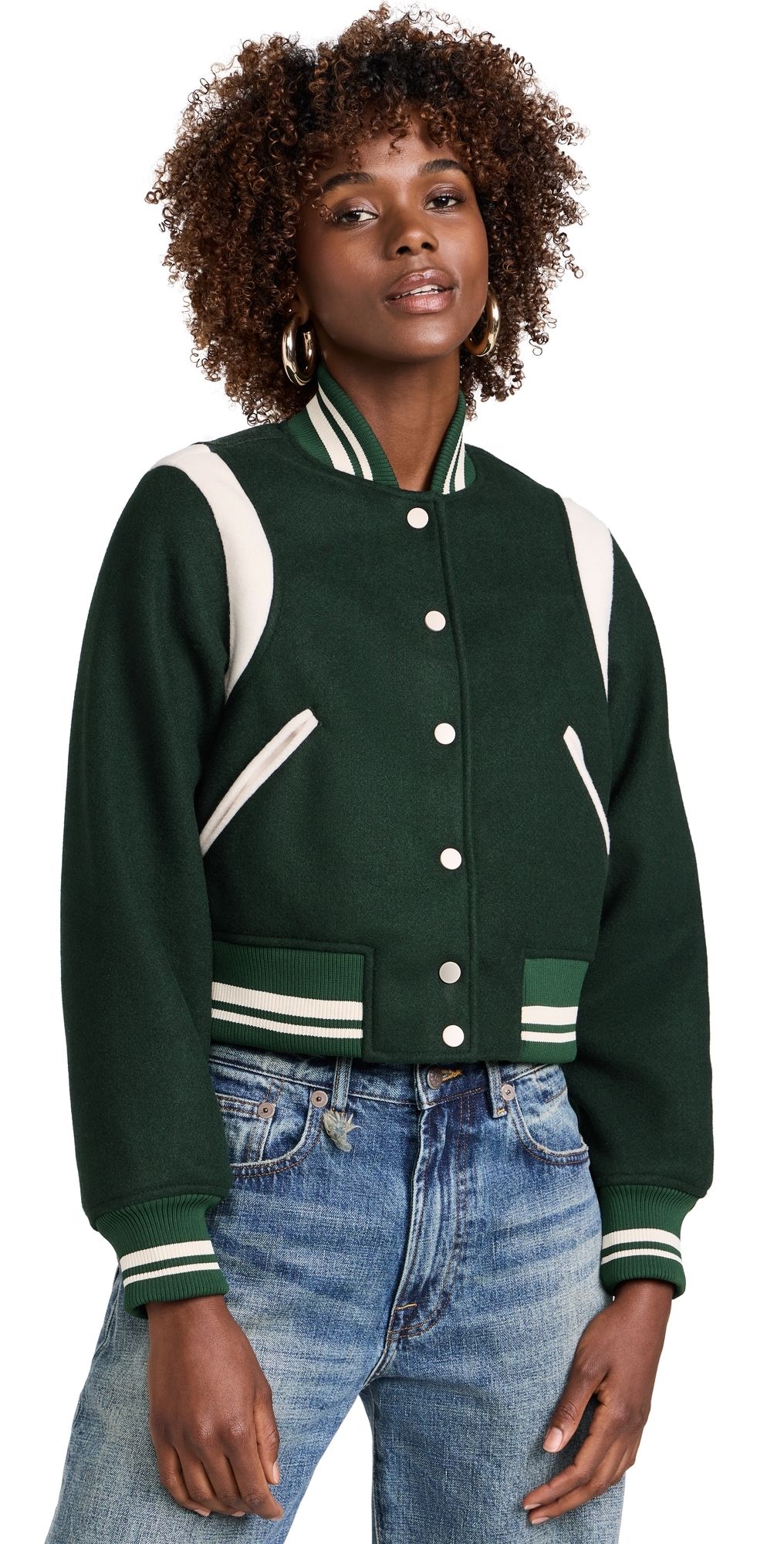 BLANKNYC Smart Move Bomber Jacket Green Combo L