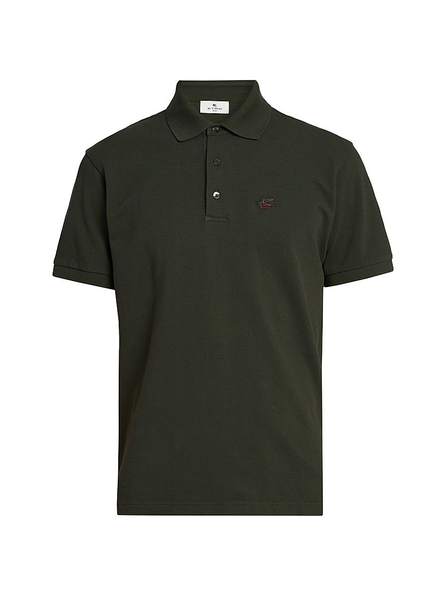 Men's Cotton Polo Shirt - Verde Oliva Scuro - Size XXL