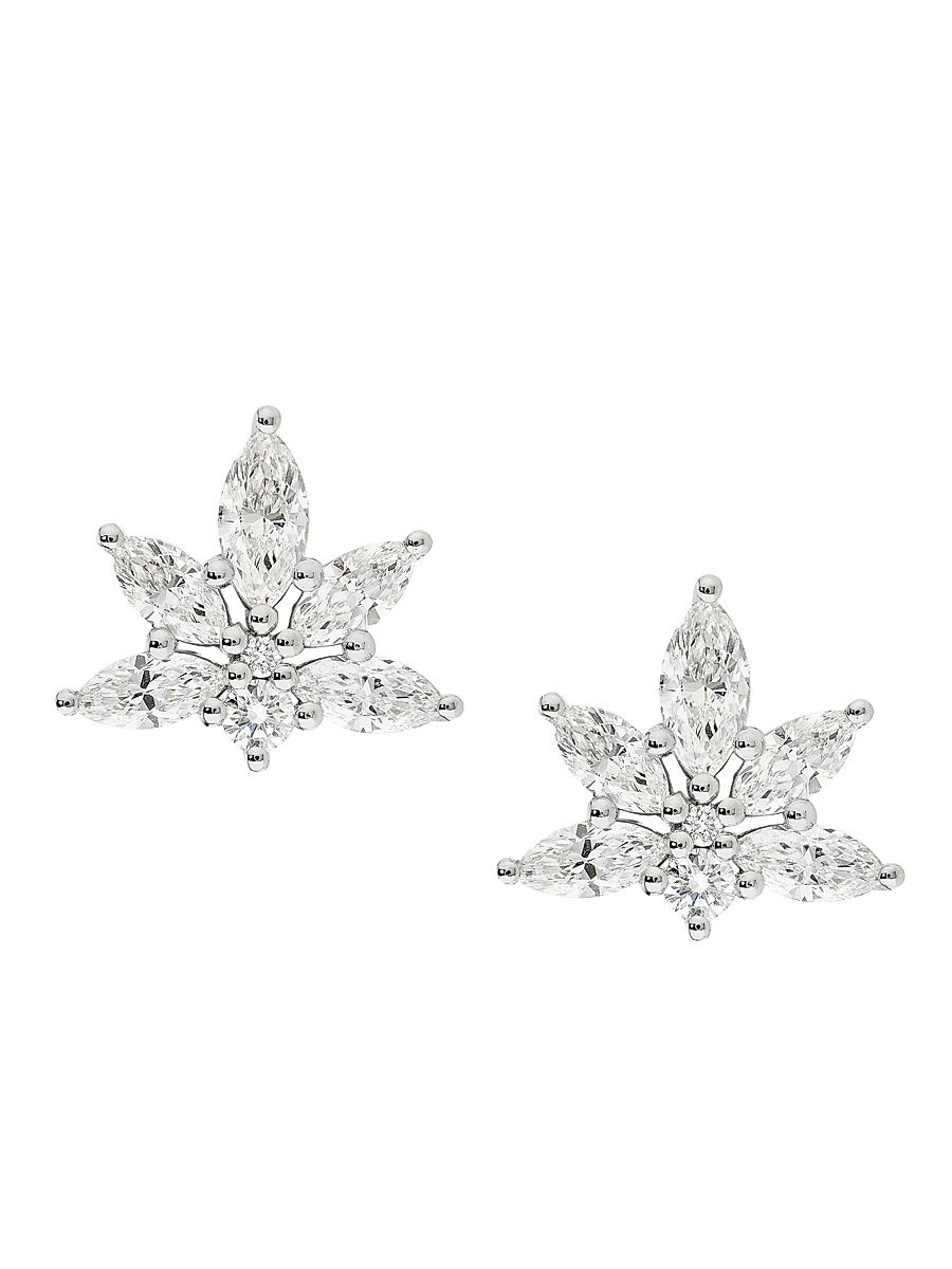 Women's L'Heure Du Diamant 18K White Gold & 1.84 TCW Diamond Stud Earrings - White Gold