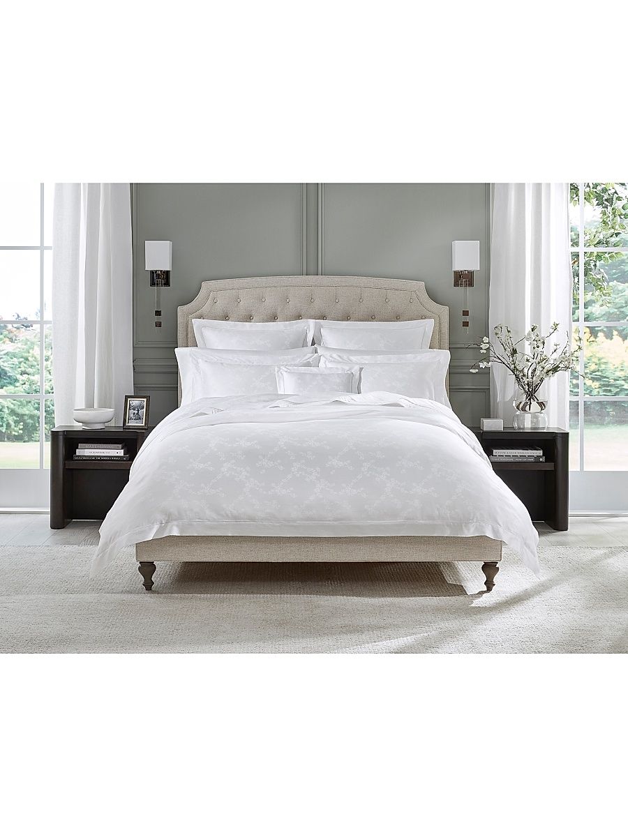 SF Giza 45 Natura Duvet Cover & Sham Collection - White - Size Boudoir