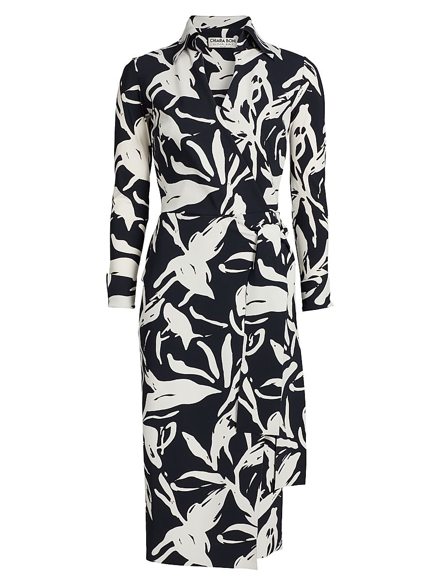 Women's Kamala Floral Tie-Waist Dress - Bianca Print - Size 6