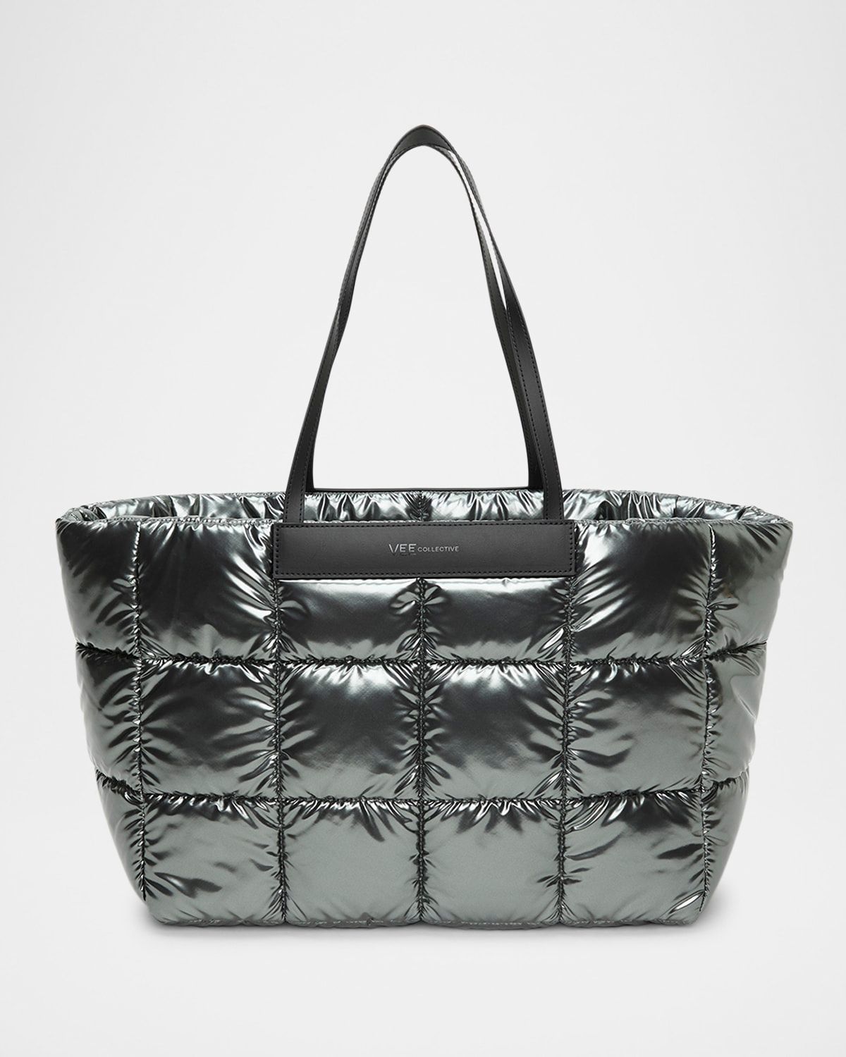 Porter Marche Quilted Shiny Nylon Tote Bag