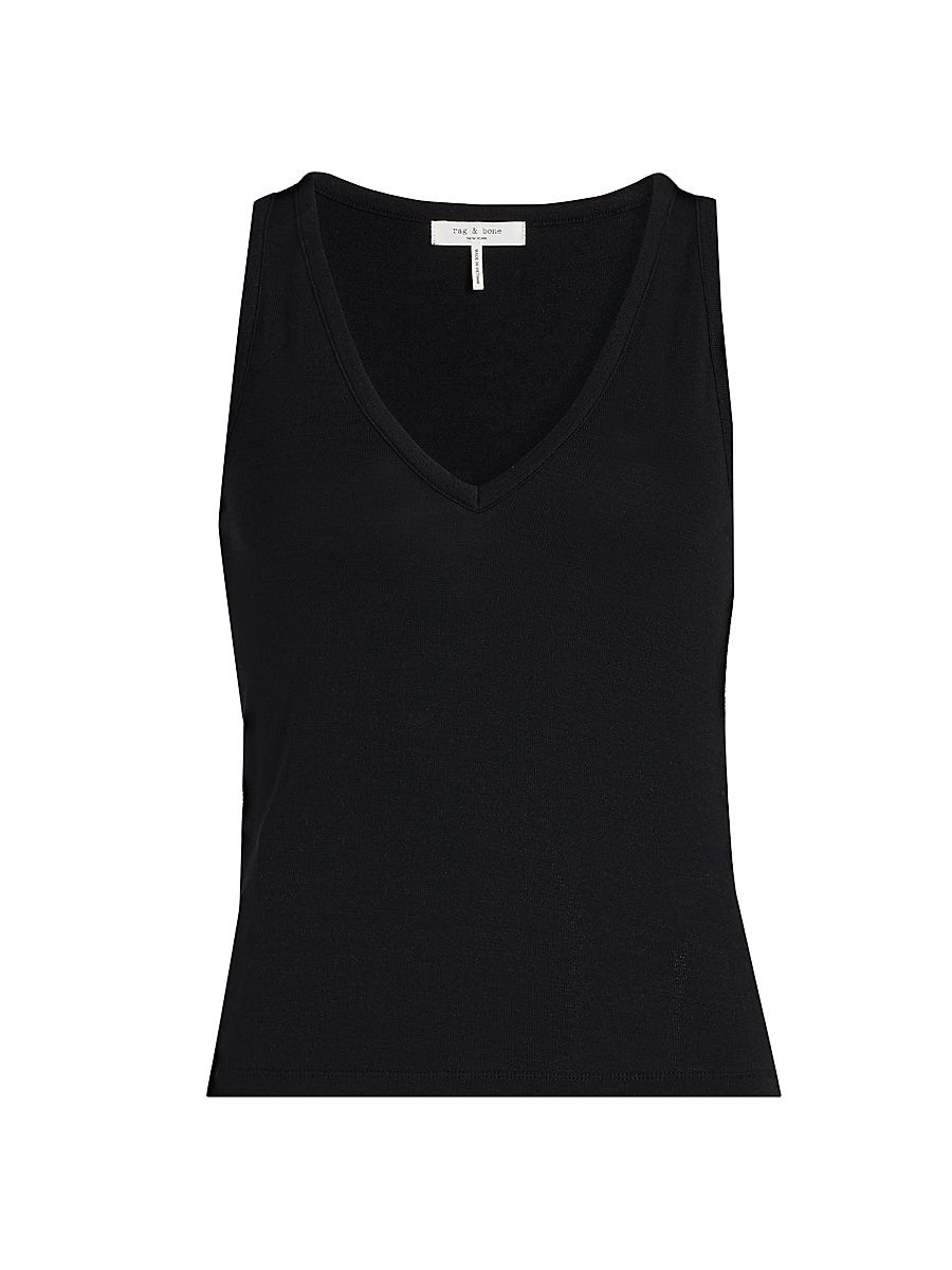 Women's Jersey V-Neck Tank - Black - Size Large