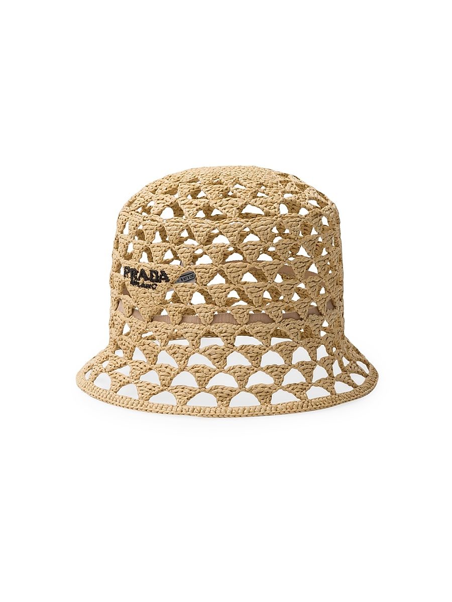 Women's Woven Fabric Bucket Hat - Beige Khaki - Size Large