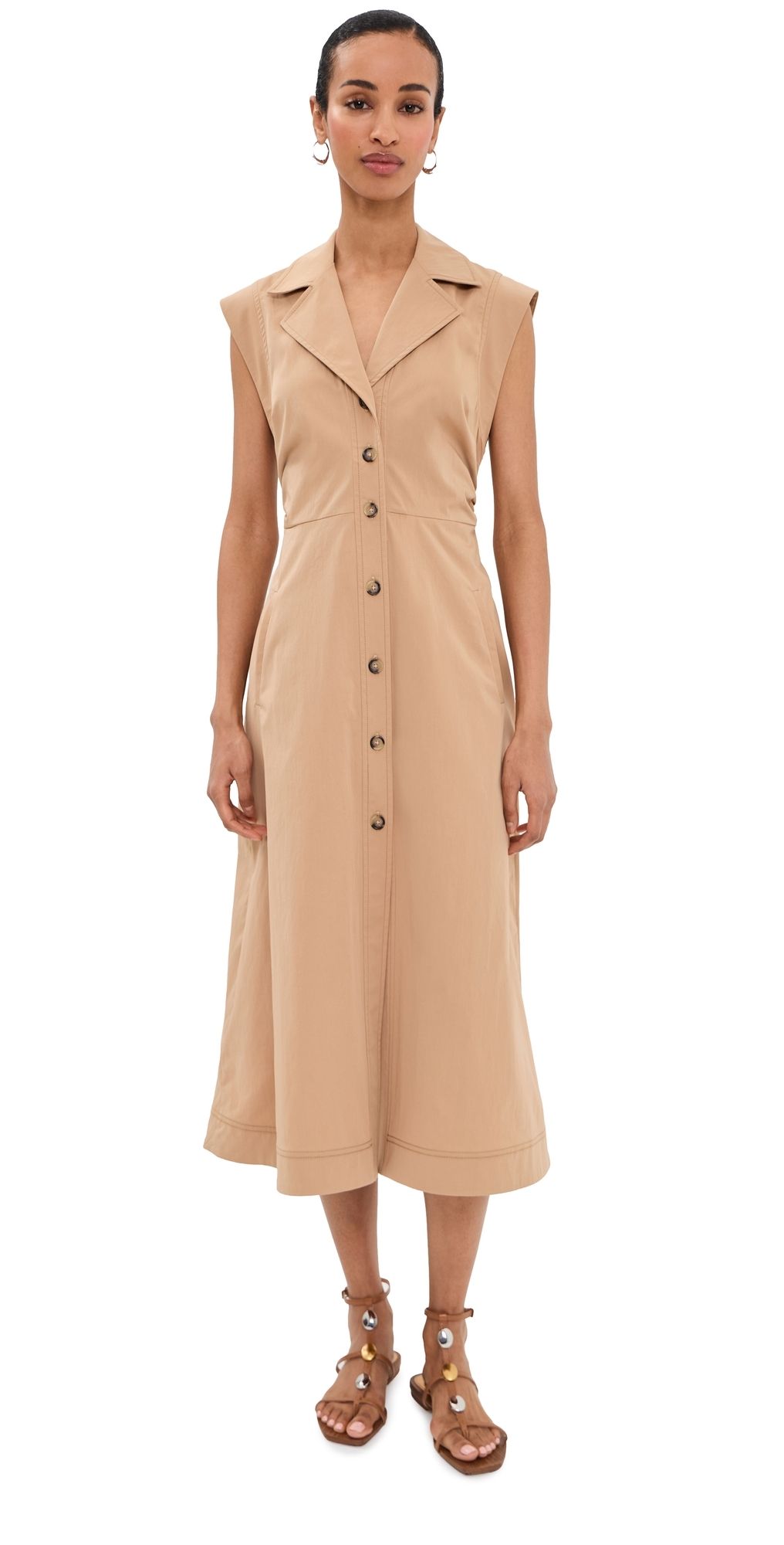 Veronica Beard Orla Dress Khaki 10