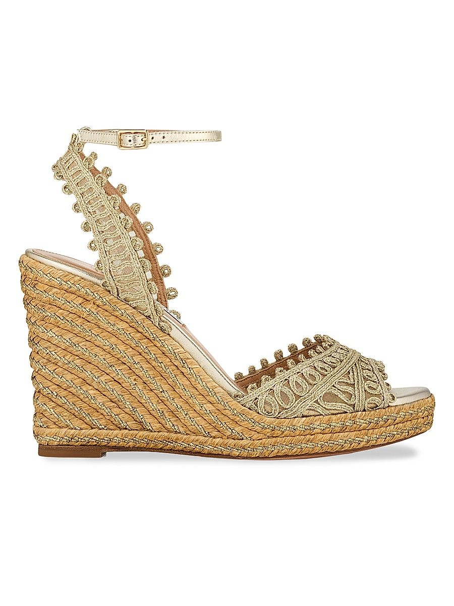 Women's Kahlo 105MM Espadrille Wedge Sandals - Soft Gold - Size 12