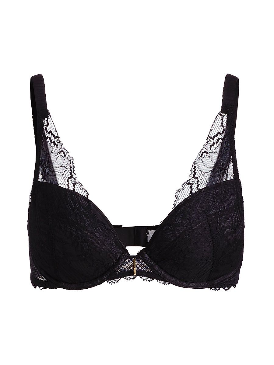 Women's Waltz Lace-Trim Push Up Bra - Black - Size 32E