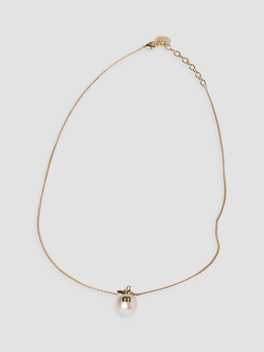 Women's Metal Necklace with Pendant - Gold