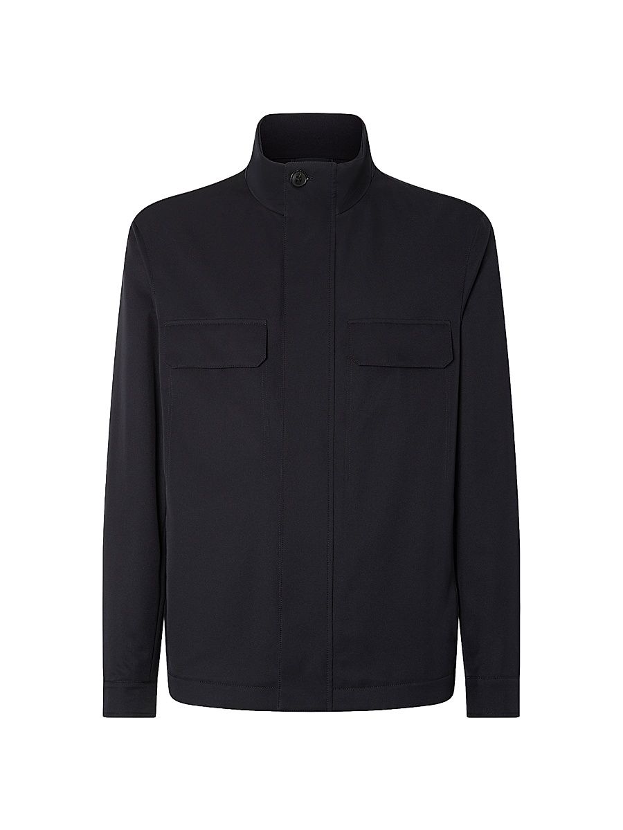 Men's Microfiber Motorin 125CC Field Jacket - Navy Blue - Size 48