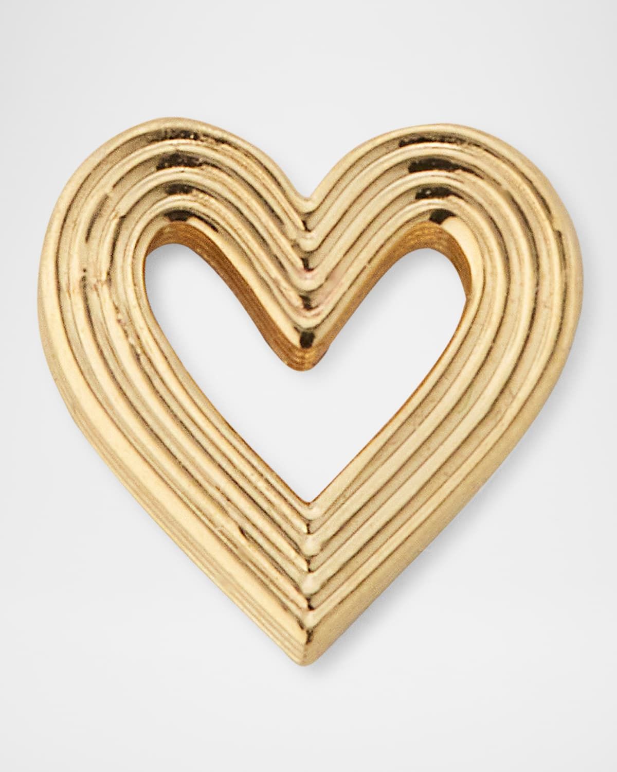 Fluted Heart Stud Earrings