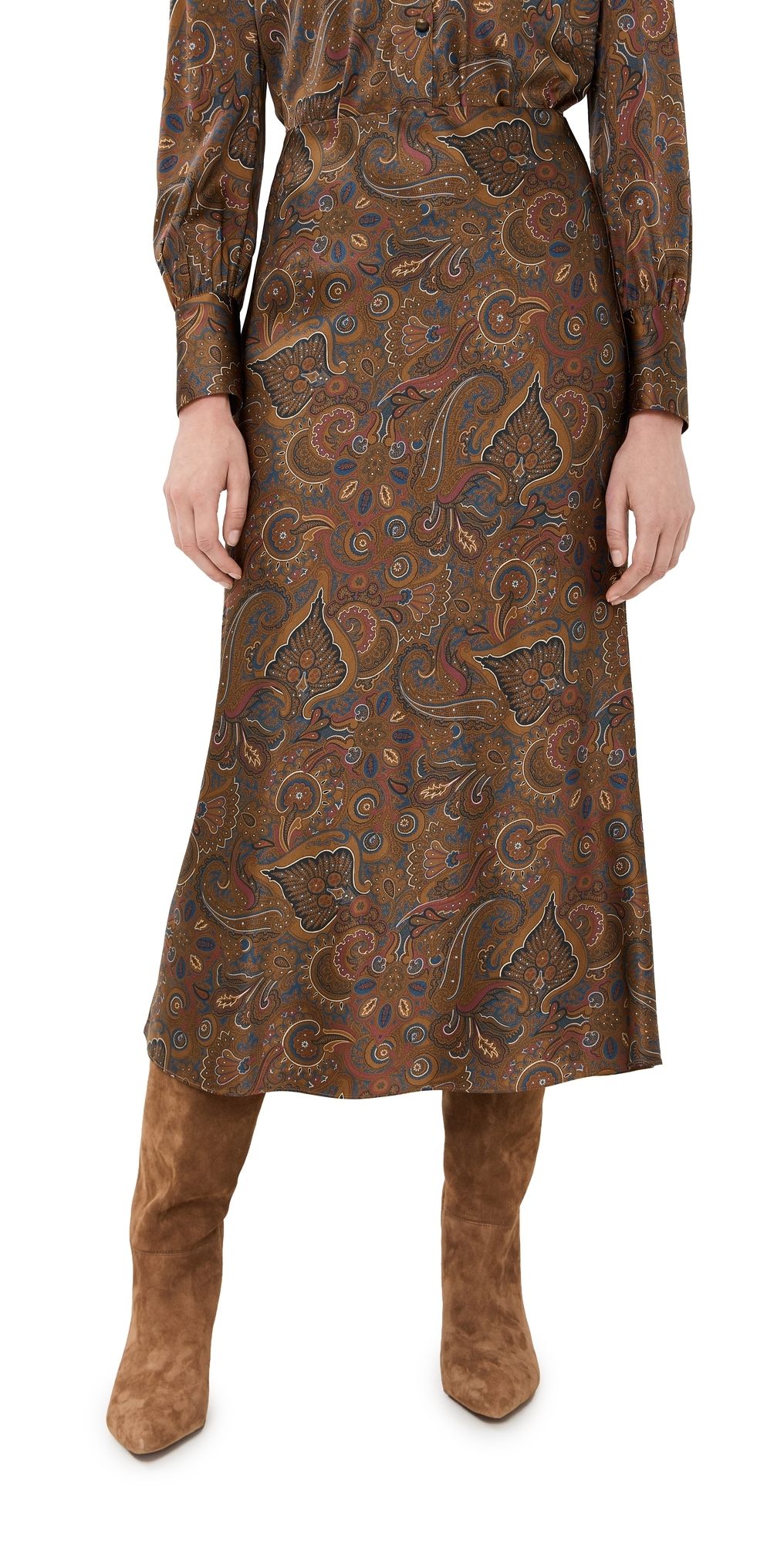 Veronica Beard Clover Skirt Walnut Multi 0