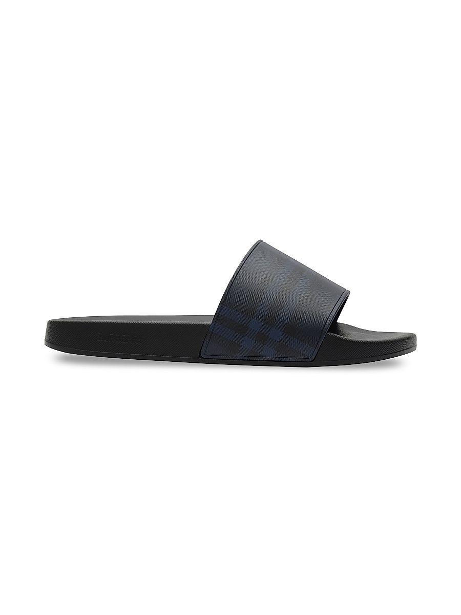 Men's Furley Check Slides - Navy - Size 12 Sandals