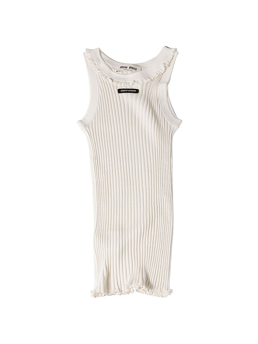 Women's Silk Tank Top - White - Size 6