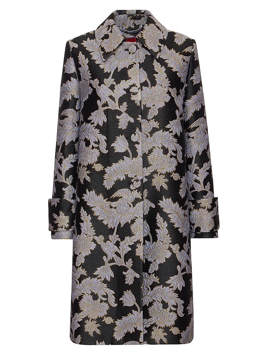 Women's Precious Coat - Lark Jacquard Black - Size Large