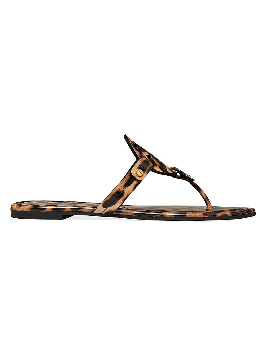 Women's Miller Leather Sandals - Leopard - Size 5