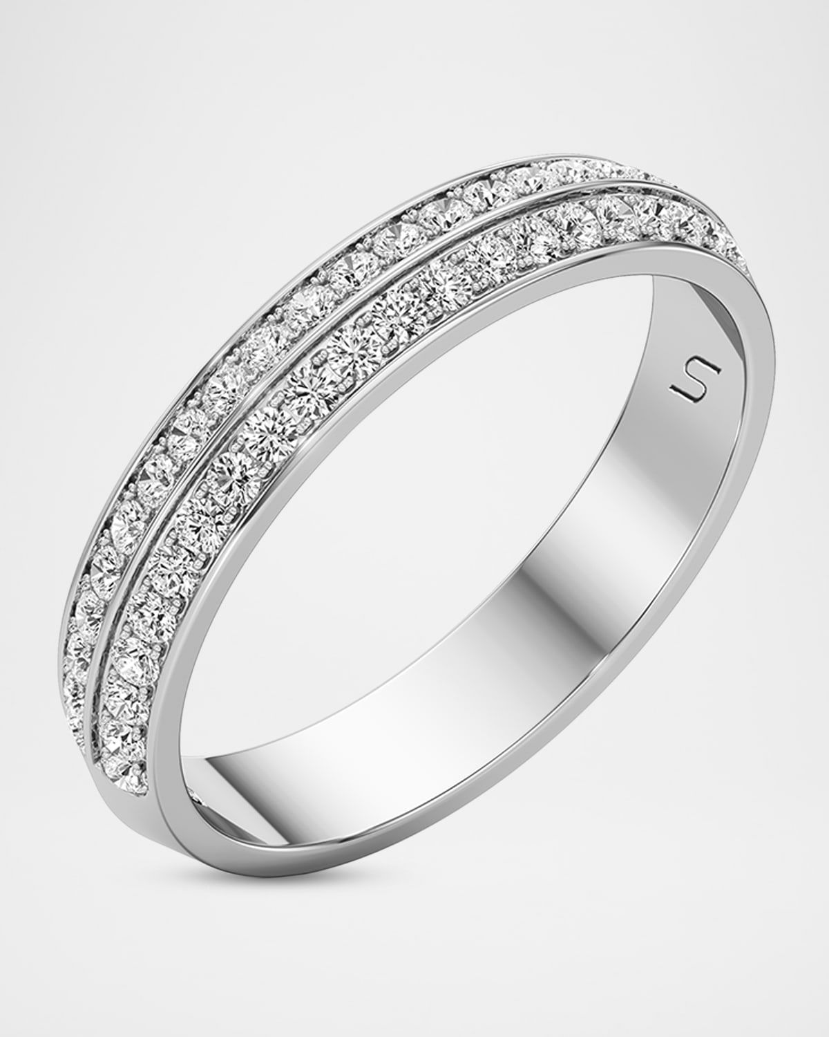 Phoenix Lab-Grown Diamond Pave Band in 18K White Gold, Size 8.75