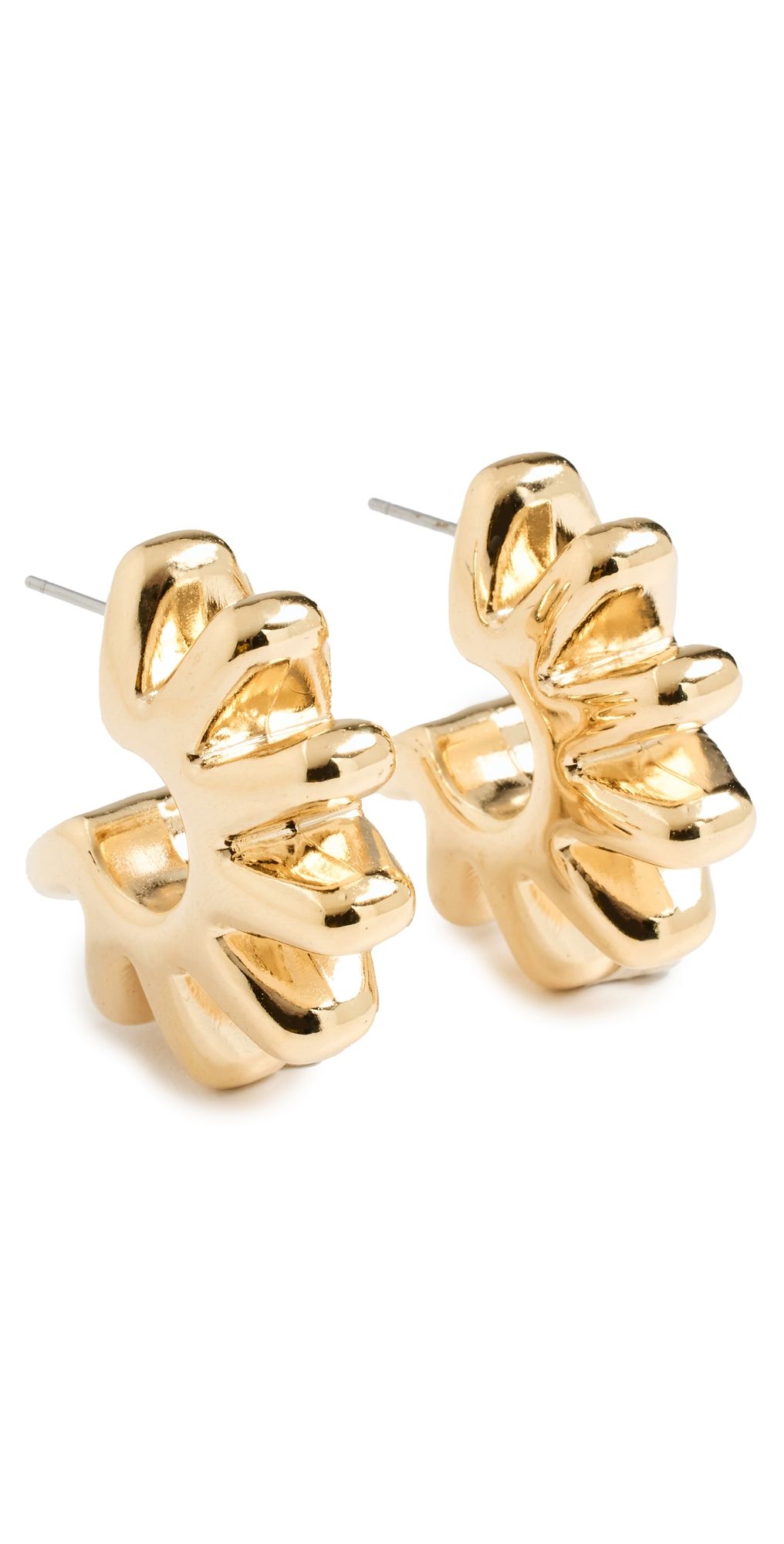 Brinker + Eliza Gear Hoops Gold One Size