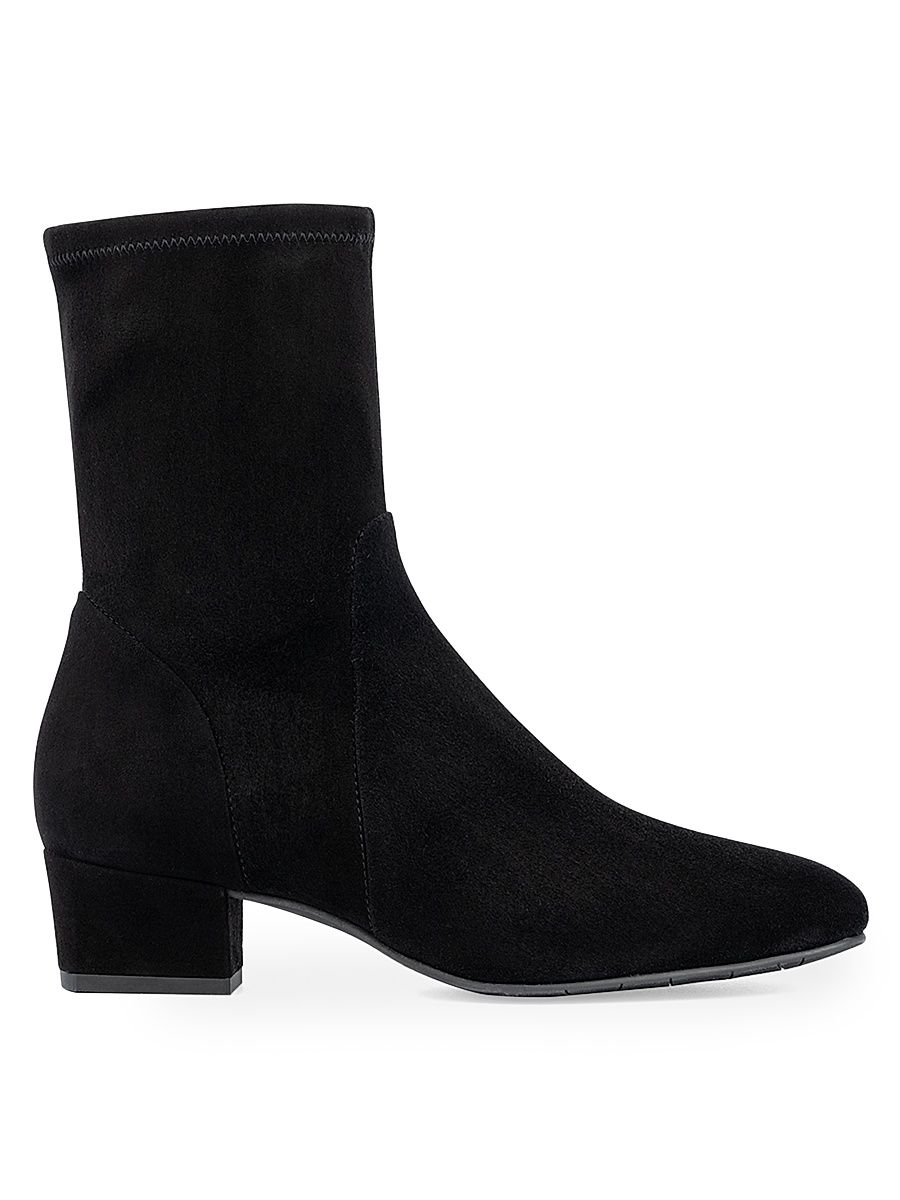 Women's Stassi Suede Ankle Boots - Black - Size 8
