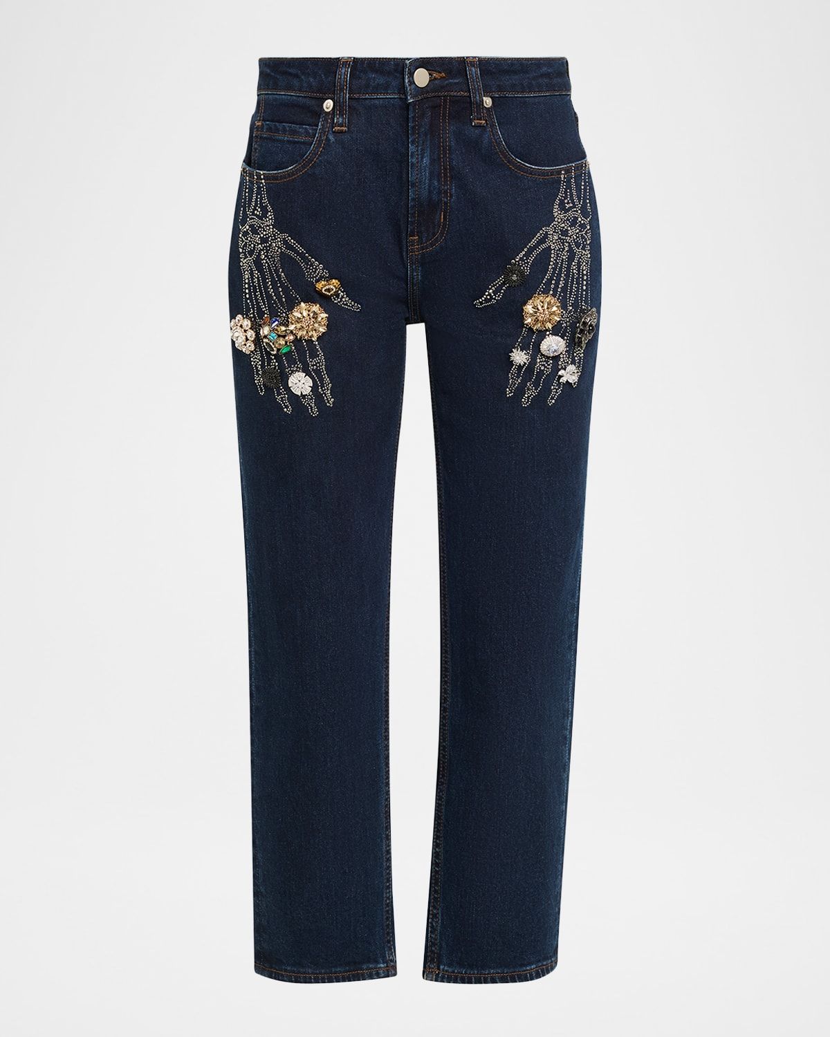 Buried Treasure Straight-Leg Ankle Boyfriend Jeans
