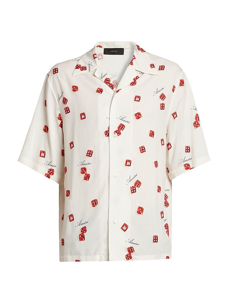 Men's Dice Bowling Shirt - Alabaster - Size Small