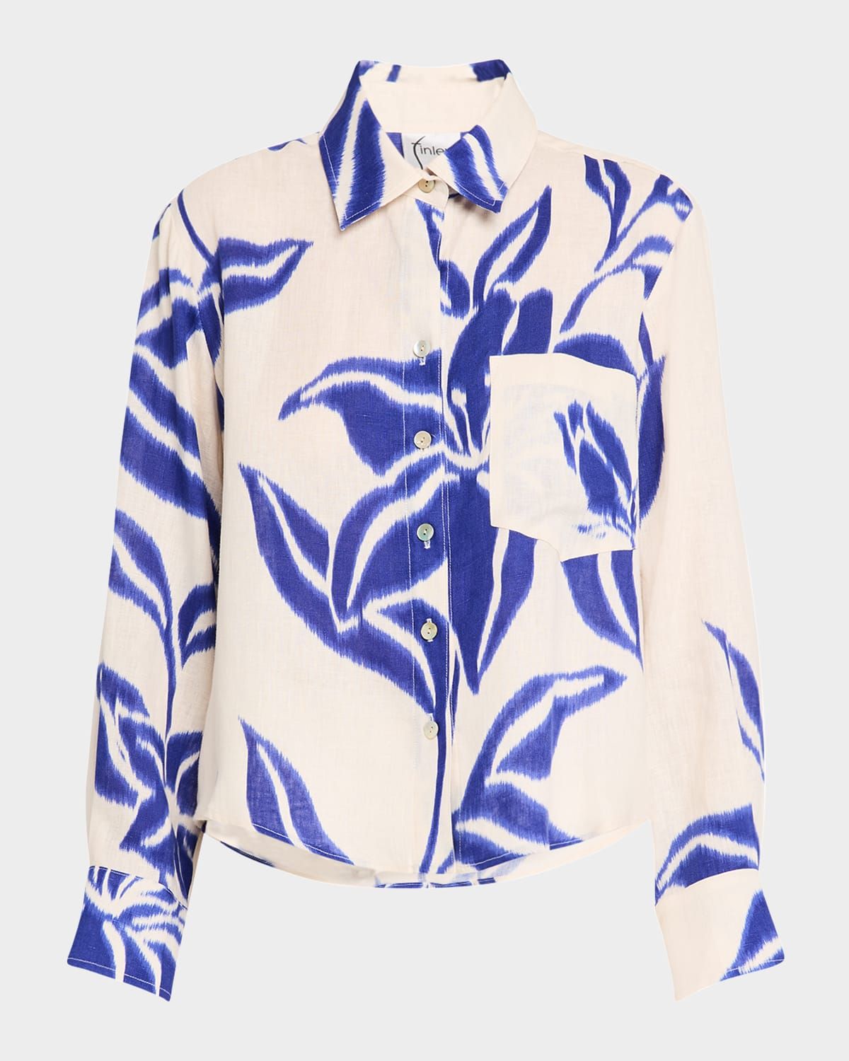 Andie Floral-Print Linen Shirt