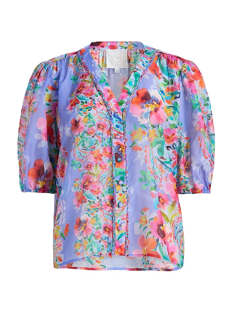 Women's Mirrian All My Love Floral Peasant Blouse - All My Love - Size XXL