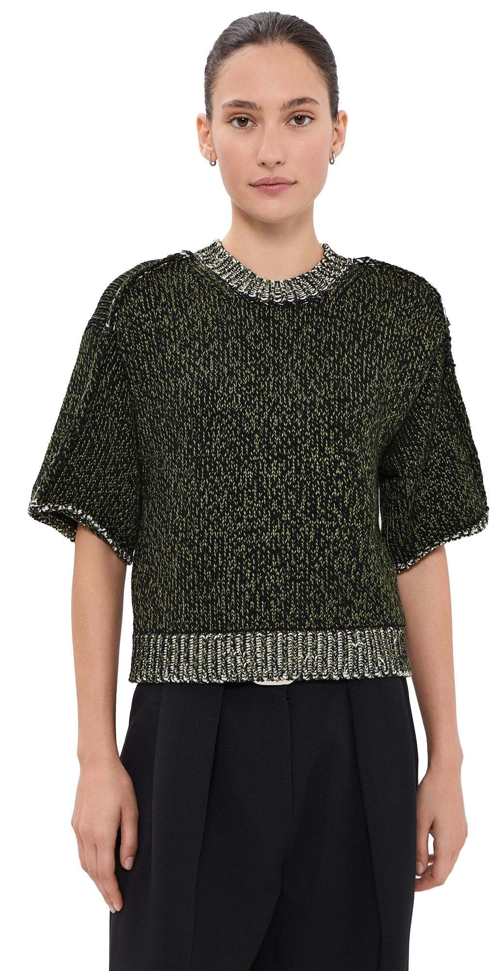 Aisling Camps Mouliné Perfect T-Shirt Moss Mouliné S