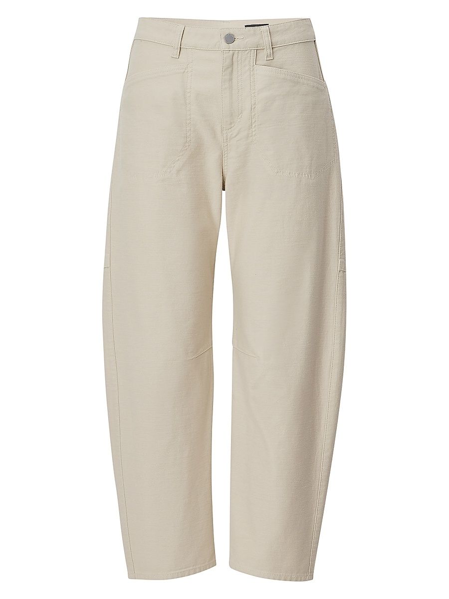 Women's Stevie Utility Tapered Cotton Pants - Tan - Size 32