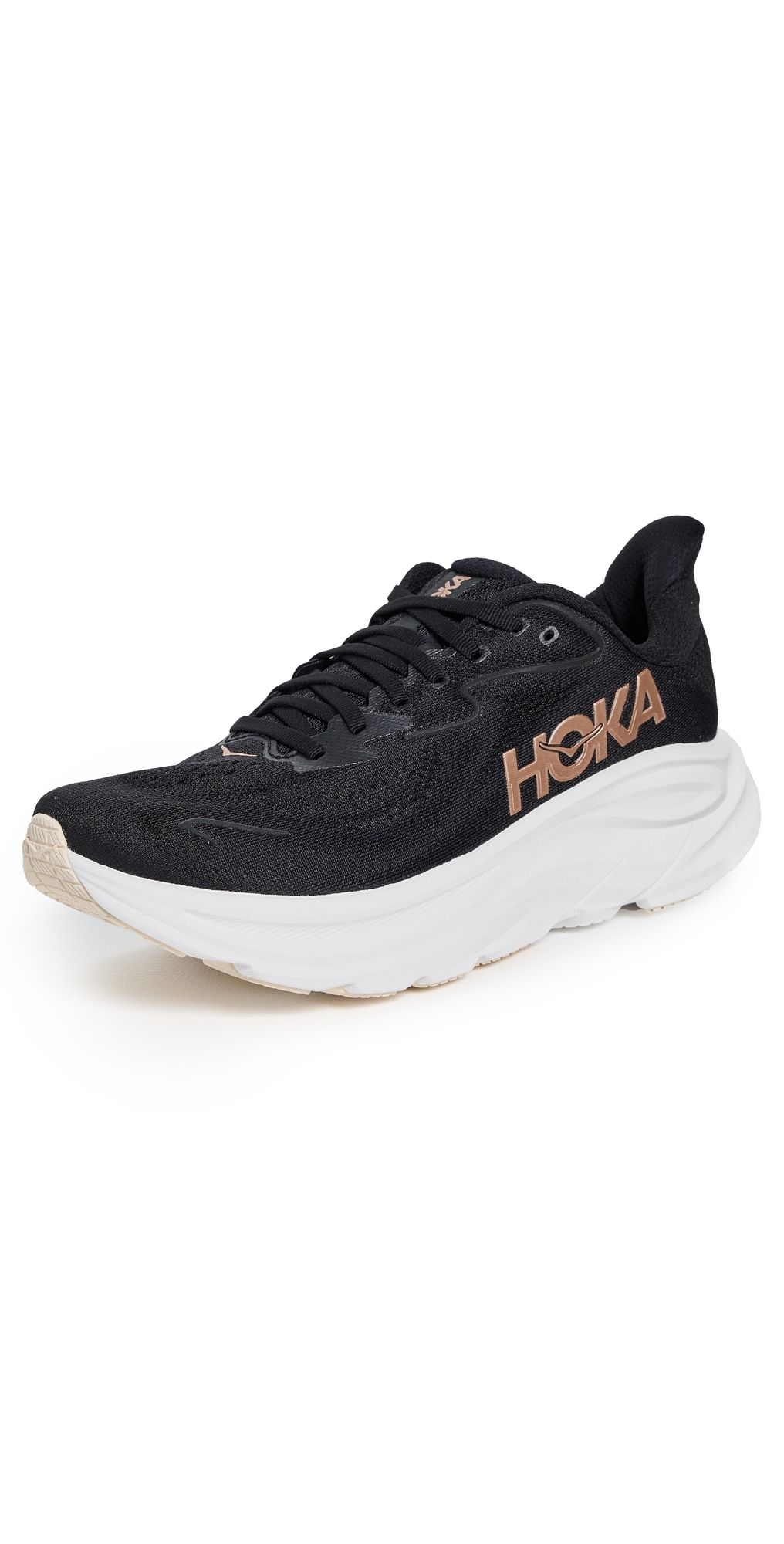 HOKA Clifton 10 Sneakers Black/Rose Gold 7.5