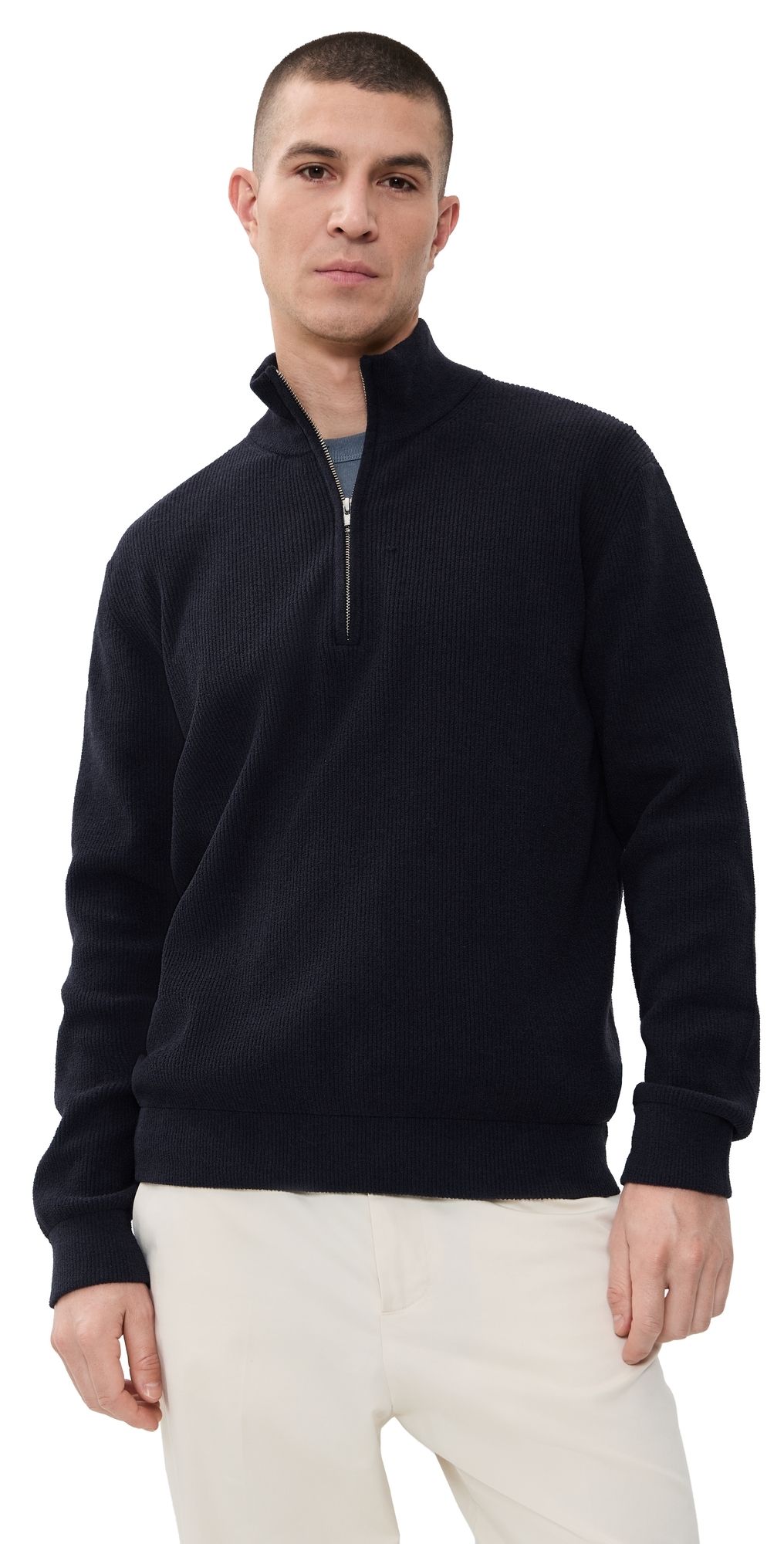 NN07 Danny Half Zip Sweater Navy Blue XL