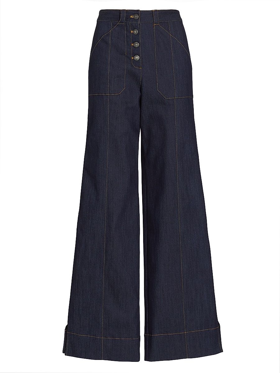 Women's Benji Flared Leg Pants - Indigo - Size 14