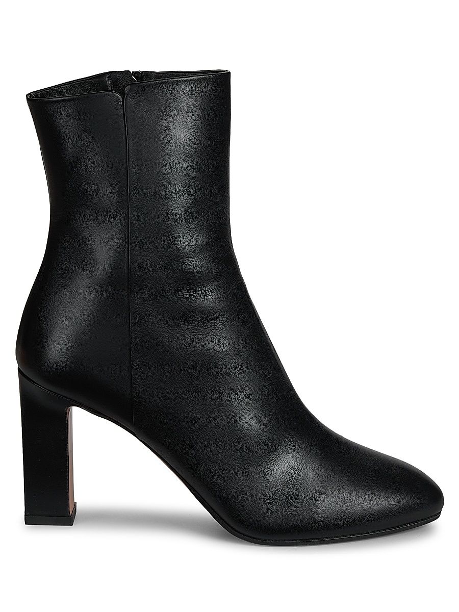 Women's Sellier 85MM Leather Booties - Black - Size 9