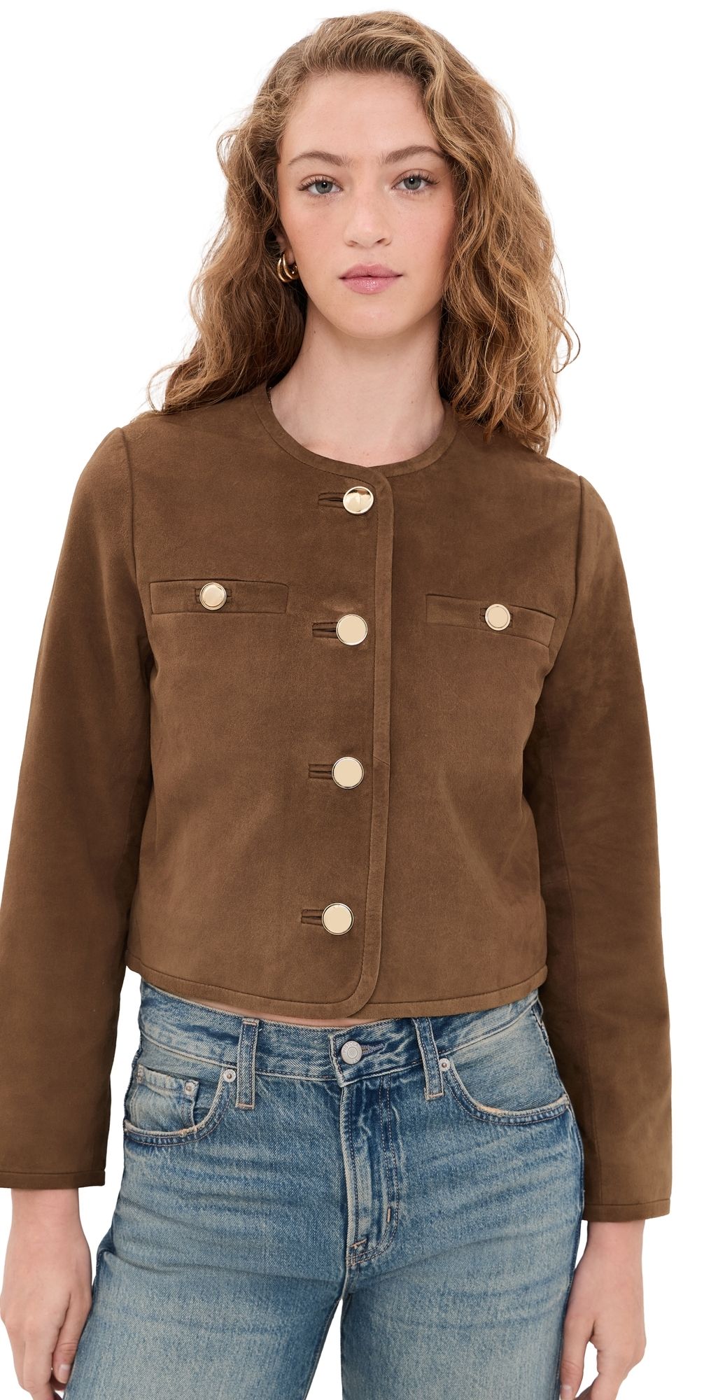ba & sh Mella Suede Jacket Terre 3