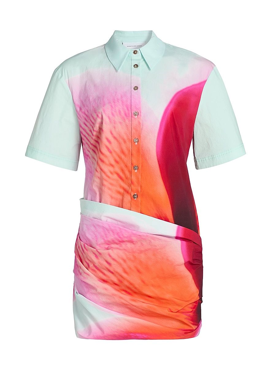 Women's Claire Mini Shirtdress - Tropical Bloom - Size 12