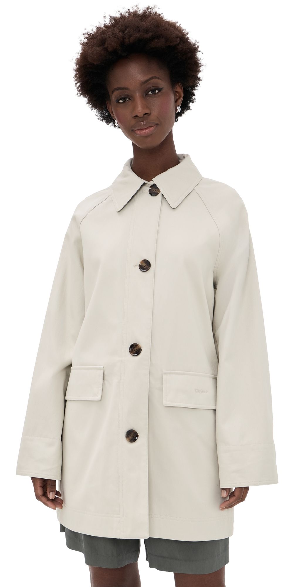 Barbour Barbour Gabby Car Casual Coat Mist 8