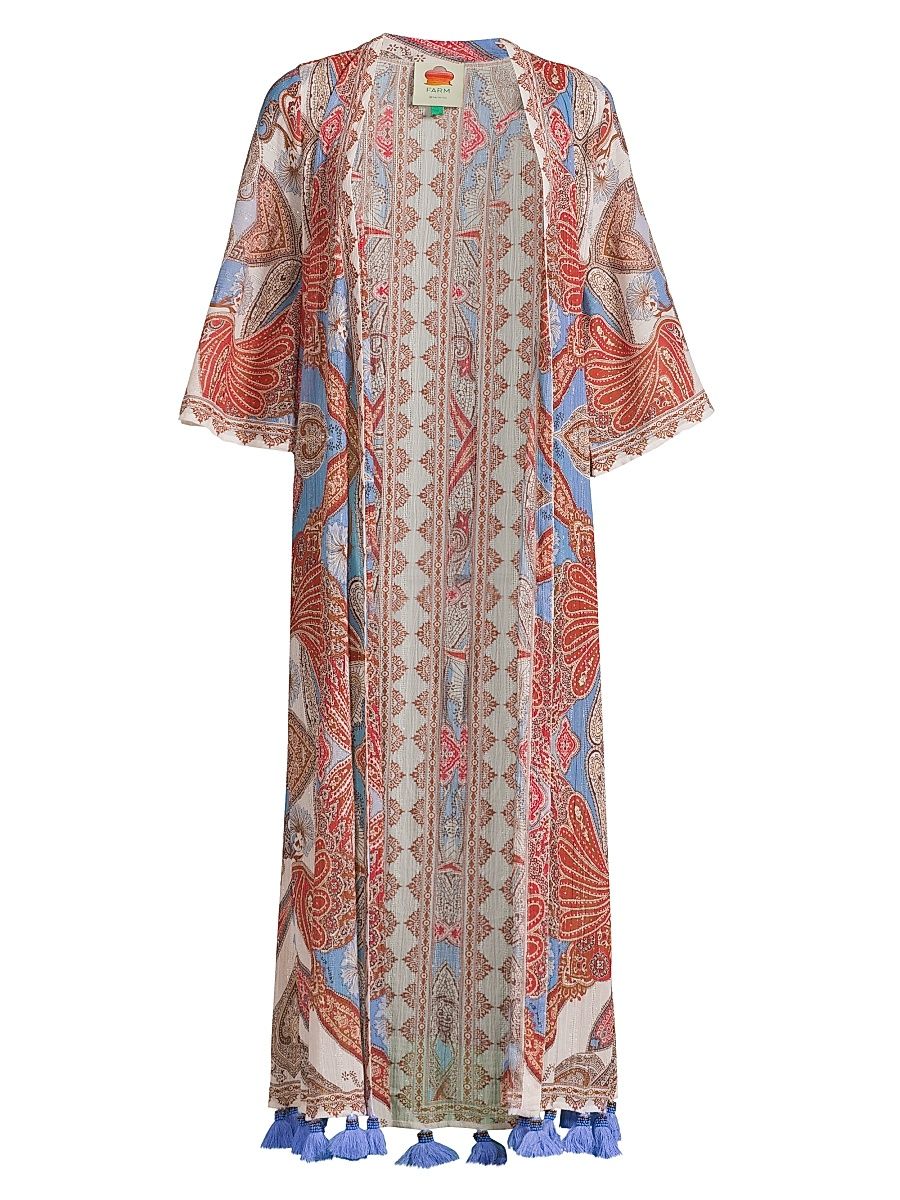 Women's Jandaya Mixed-Print Cover-Up Robe - Size Large