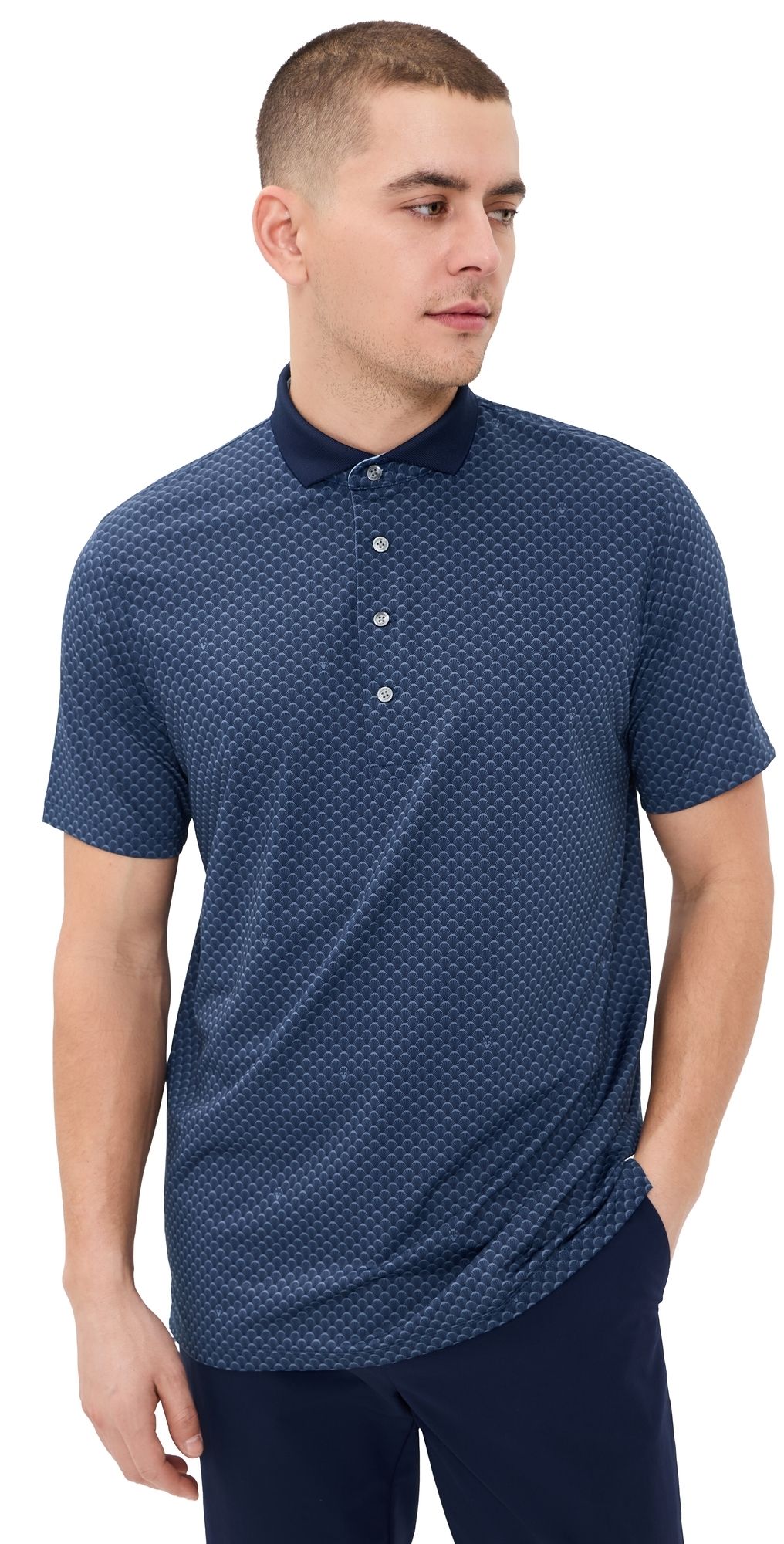 Greyson Ponderous Wolf Polo Maltese Blue XL