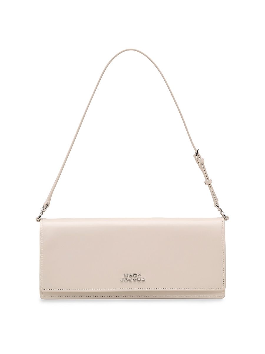 Women's Leather Shoulder Bag - Cotton White